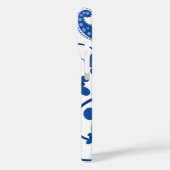 Dazzling Blue | White Chic Paisley Pattern Case-Mate iPhone Hülle (Rückseite / Links)