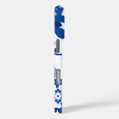 Dazzling Blue | White Chic Paisley Pattern Case-Mate iPhone Hülle (Rückseite / Rechts)