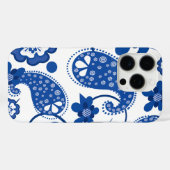 Dazzling Blue | White Chic Paisley Pattern Case-Mate iPhone Hülle (Rückseite (Horizontal))