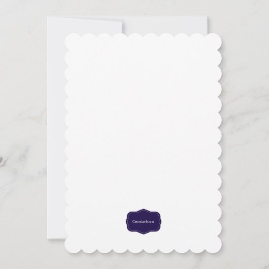 Dazzling Blume Einladung (Rückseite)