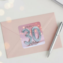 Dazzling Chic Pink und Silver Sequin 30 Geburtstag