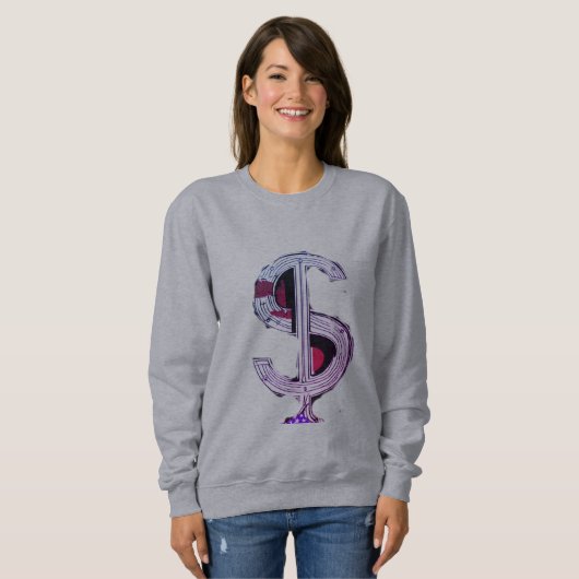 Dazzling Currency: farbenprächtiges Dollardesign" Sweatshirt (Vorne ganz)
