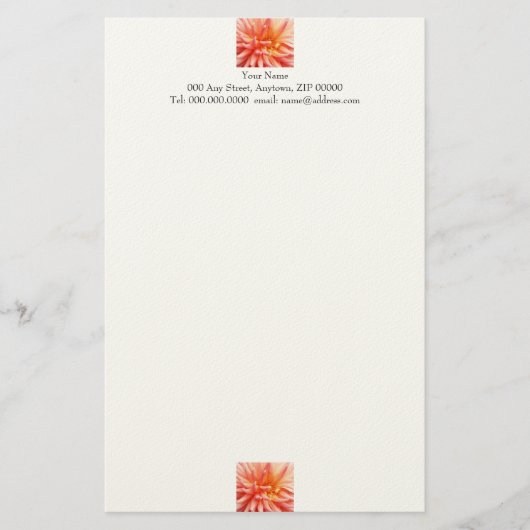 Dazzling Dahlia Blume Briefpapier (Vorderseite)