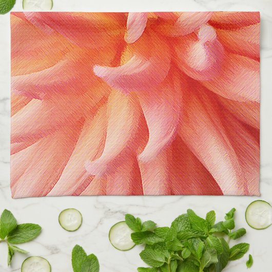 Dazzling Dahlia Blume Geschirrtuch (Gefaltet)