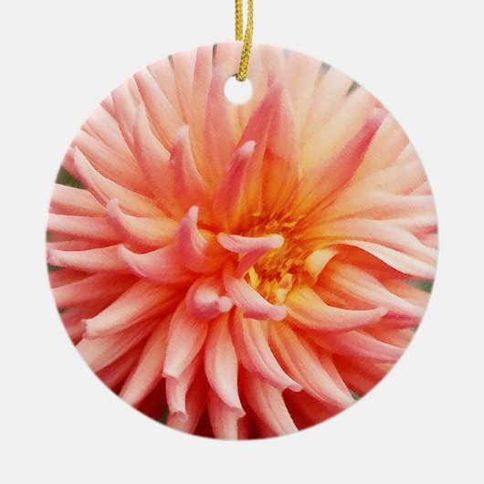 Dazzling Dahlia Blume Keramikornament (Vorne)