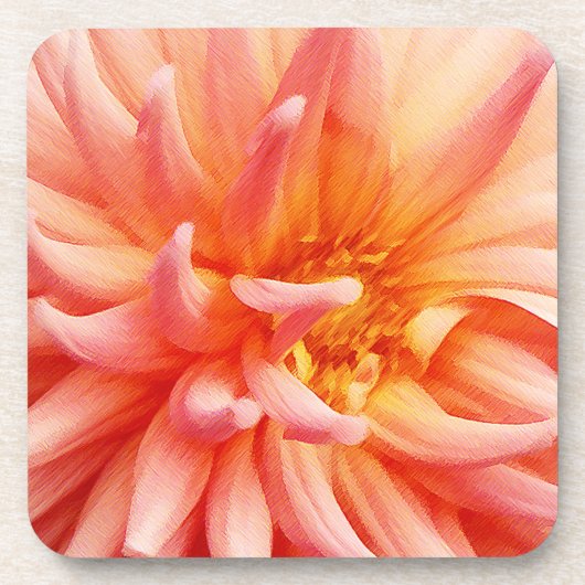 Dazzling Dahlia Blume Untersetzer (Vorderseite)