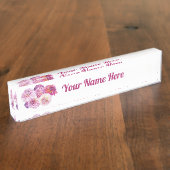 Dazzling Dahlias Personalized  Namensplakette (Seite)