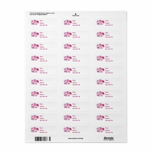 Dazzling Dahlias Return Address Labels (Vorne)