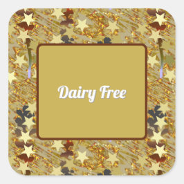 Dazzling Dairy Free Party Food Quadratischer Aufkleber