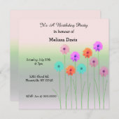 Dazzling Daisies Einladung zum Geburtstag (Vorne/Hinten)