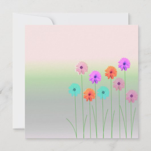 Dazzling Daisies Einladung zum Geburtstag (Rückseite)