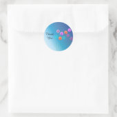 Dazzling Daisies Vielen Dank Runder Aufkleber (Tasche)