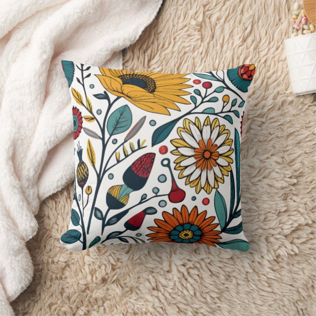 Dazzling Daisy Delight: Ein floraler Mode-Favorit Kissen (Decke)