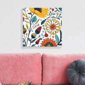 Dazzling Daisy Delight: Ein floraler Mode-Favorit Leinwanddruck (Insitu (Wohnzimmer))