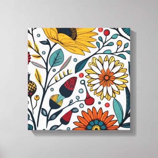 Dazzling Daisy Delight: Ein floraler Mode-Favorit Leinwanddruck (Vorderseite)
