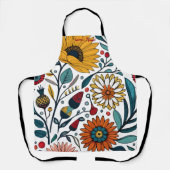 Dazzling Daisy Delight: Ein floraler Mode-Favorit Schürze (Vorderseite)