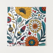 Dazzling Daisy Delight: Ein floraler Mode-Favorit Wandteppich (Vorderseite)