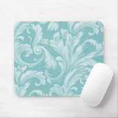Dazzling Damask, Aqua Mousepad (Mit Mouse)