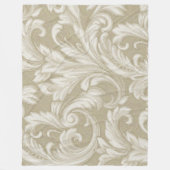 Dazzling Damask, Beige Fleecedecke (Vorderseite)