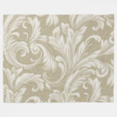 Dazzling Damask, Beige Fleecedecke (Vorderseite (Horizontal))