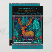 Dazzling Deer Annual Christmas Party Einladung (Vorne/Hinten)