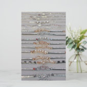 Dazzling dekorierte Diamant Kettenkunstschmuck Briefpapier (Stehend Vorderseite)