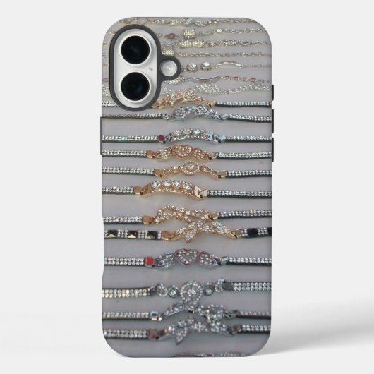 Dazzling dekorierte Diamant Kettenkunstschmuck Case-Mate iPhone Hülle (Rückseite)