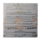 Dazzling dekorierte Diamant Kettenkunstschmuck Fliese (Vorderseite)