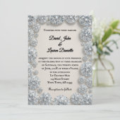 Dazzling Diamond Foto Hochzeitseinladung Einladung (Stehend Vorderseite)