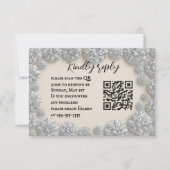 Dazzling Diamond QR Code Wedding RSVP Card (Vorderseite)