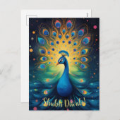 Dazzling Diwali Entdeckungsreise durch die 🦚 Feiertagspostkarte (Vorne/Hinten)