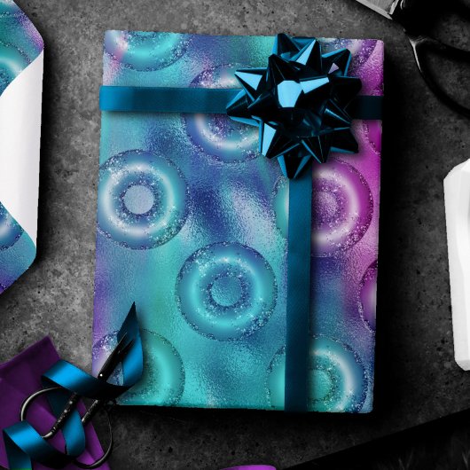 Dazzling Donuts | Iridescent Holographic Ombre Geschenkpapier