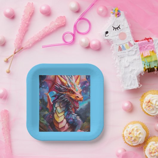 Dazzling Dragon Pappteller (Party)