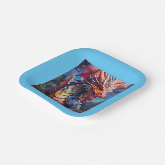 Dazzling Dragon Pappteller (Gewinkelt)