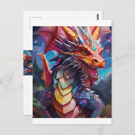 Dazzling Dragon Postkarte (Vorne/Hinten)