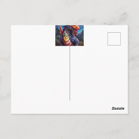 Dazzling Dragon Postkarte (Rückseite)