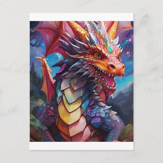 Dazzling Dragon Postkarte (Vorderseite)