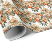 Dazzling Ember: Orange & Gold Geschenkpapier (Rolleneckpunkt)