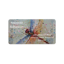 DÄZZLING FARBFARBIGE DRAGONFLY-ADRESSE