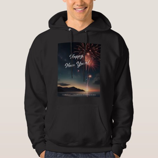 Dazzling Feuerwerke Frohes Neujahrsfest Party Vibe Hoodie (Vorderseite)