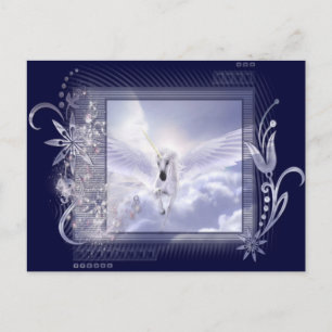 Dazzling Flying Unicorn Tag Series Postkarte