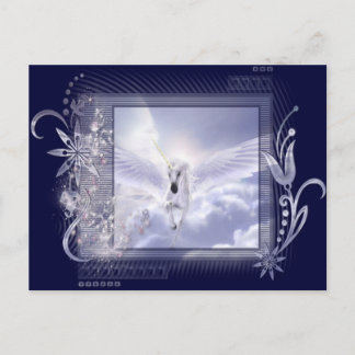 Dazzling Flying Unicorn Tag Series Postkarte