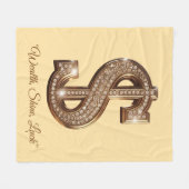 "Dazzling Fortune Sign" Fleecedecke (Vorderseite (Horizontal))