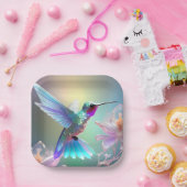 Dazzling Fusion: Regenbogenglas Hummingbird, Pappteller (Party)