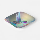 Dazzling Fusion: Regenbogenglas Hummingbird, Pappteller (Gewinkelt)