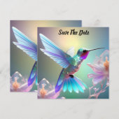 Dazzling Fusion: Regenbogenglas Hummingbird, Save The Date (Vorne/Hinten)