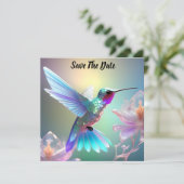 Dazzling Fusion: Regenbogenglas Hummingbird, Save The Date (Stehend Vorderseite)