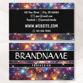 Dazzling Galaxy Nebula Glitzer Sparkling Stars Visitenkarte