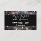 Dazzling Galaxy Nebula Glitzer Sparkling Stars Visitenkarte (Rückseite)