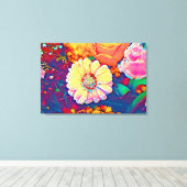 Dazzling Gerbera Leinwanddruck (Insitu (Holzboden))